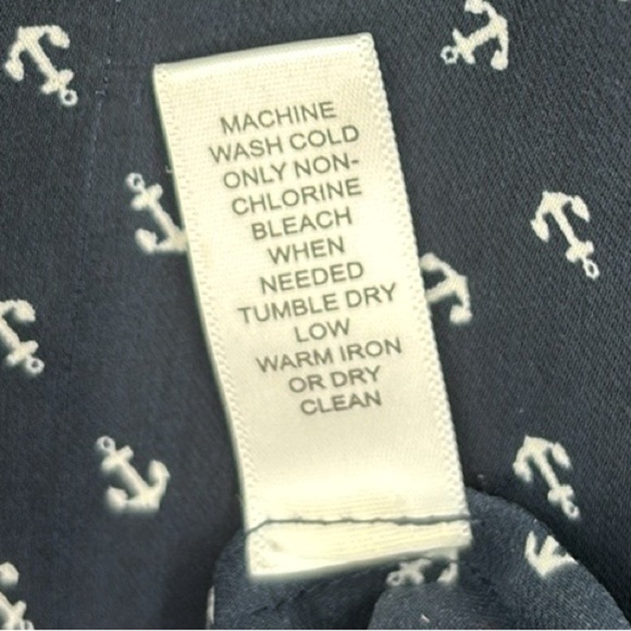 Banana Republic Navy Blue Anchor Tank Women’s Size 4 Petite - Picture 7 of 13